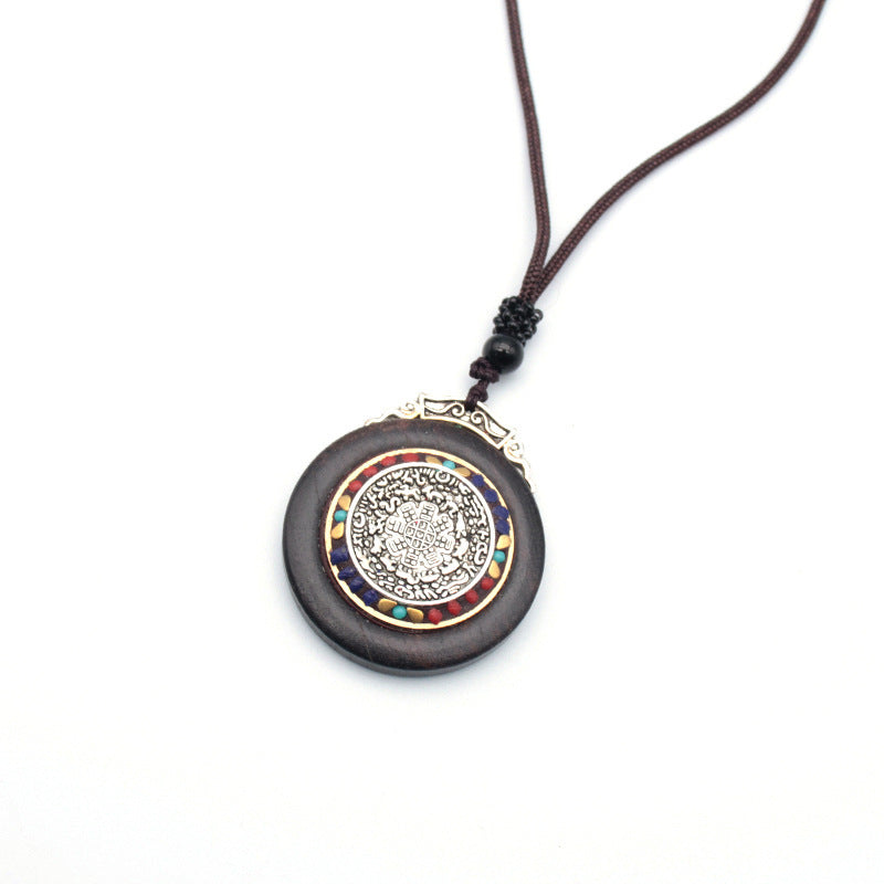 Tibetan Thangka Vintage Necklace Blackwood