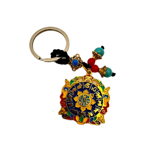 Tibetan 12 zodiac sign keychain