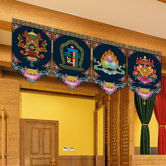 Decorative Short Curtain Of Tibetan Cultural Tourism Hotel